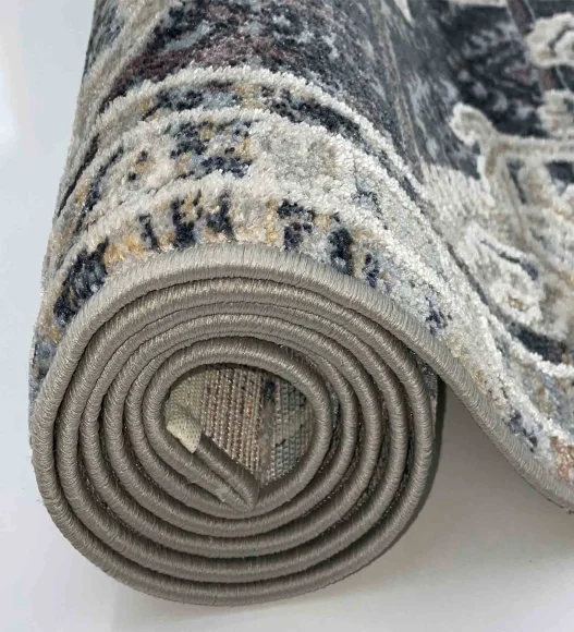 Castle Vintage Medallion Neo Classical Carpet Blue