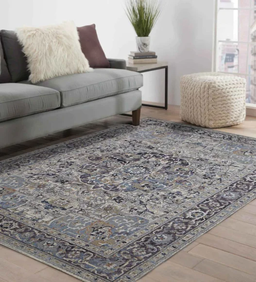 Castle Medallion Neo Classical Carpet Mauve