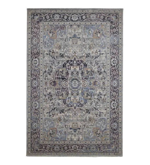 Castle Medallion Neo Classical Carpet Mauve