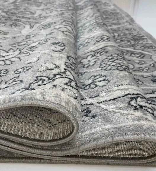 Castle Vineyard Neo Classical Carpet Silver Grey