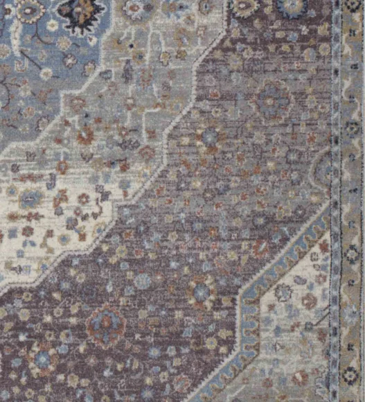 Castle Medallion Neo Classical Carpet L.Purple