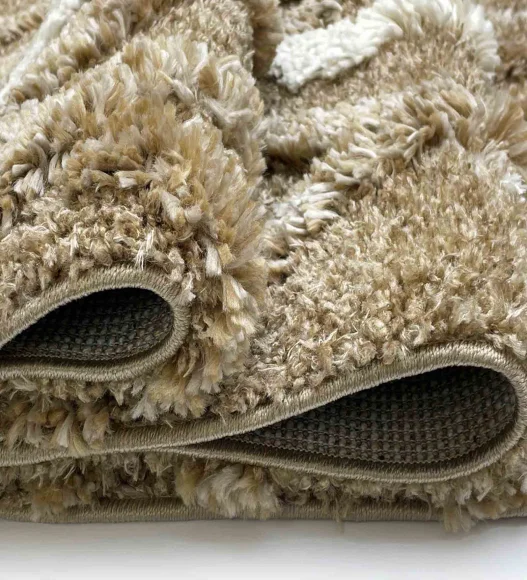 Husky Diamond Shaggy Runner L.Brown