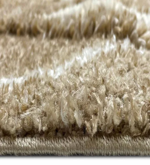 Husky Diamond Shaggy Runner L.Brown