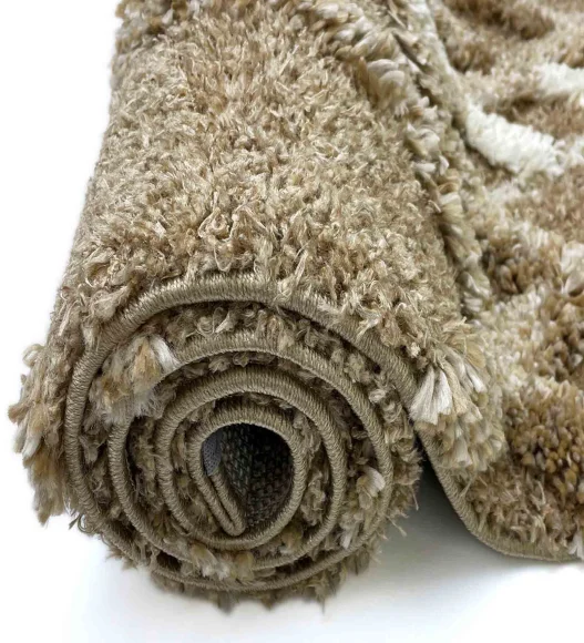 Husky Diamond Shaggy Runner L.Brown