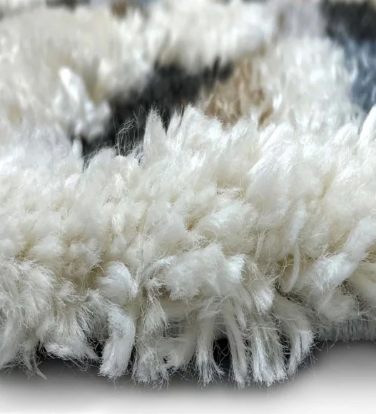 Husky Striped Shaggy Runner D.Brown