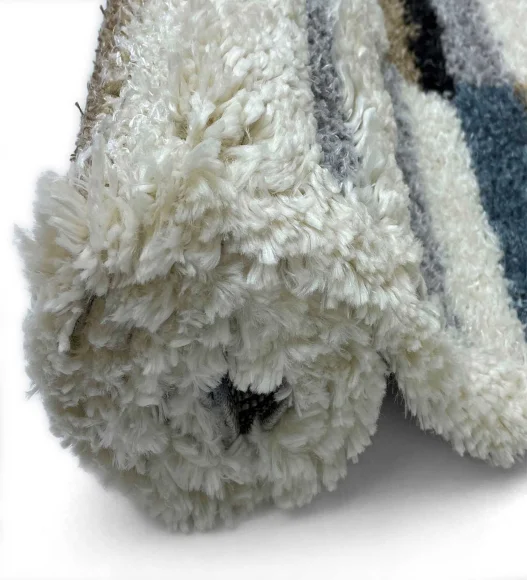 Husky Striped Shaggy Runner D.Brown