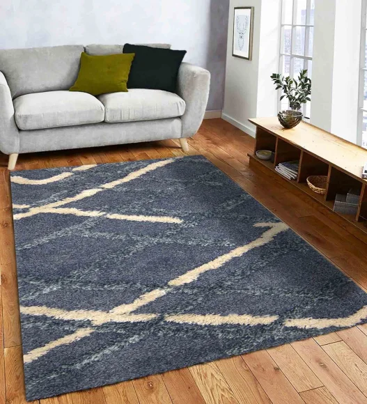 Husky Diamond Shaggy Carpet Dark Grey