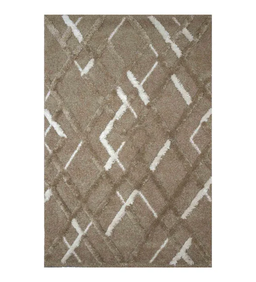Husky Diamond Shaggy Carpet L.Brown