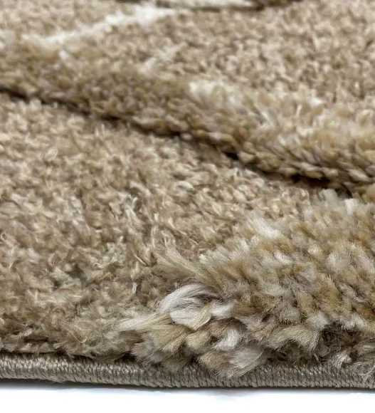 Husky Diamond Shaggy Carpet L.Brown