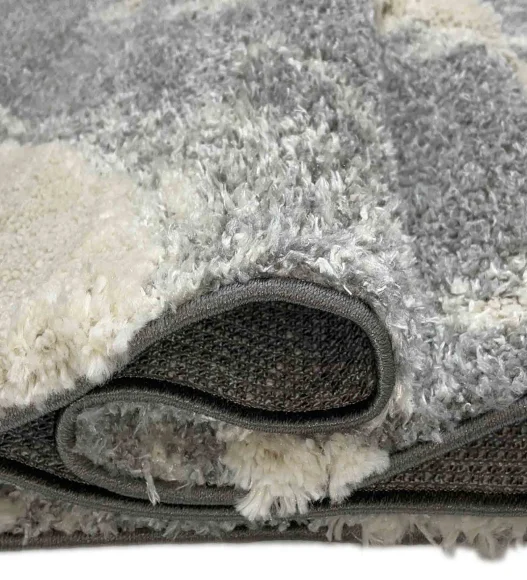 Husky Silver Line Shaggy Carpet Silver Grey