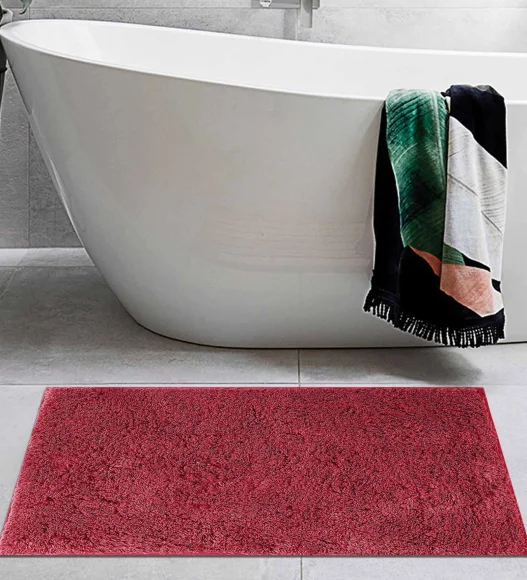 Lux Cotton Super Absorbent Bath Mat Burgundy