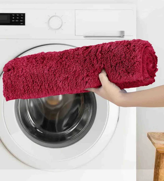 Lux Cotton Super Absorbent Bath Mat Burgundy