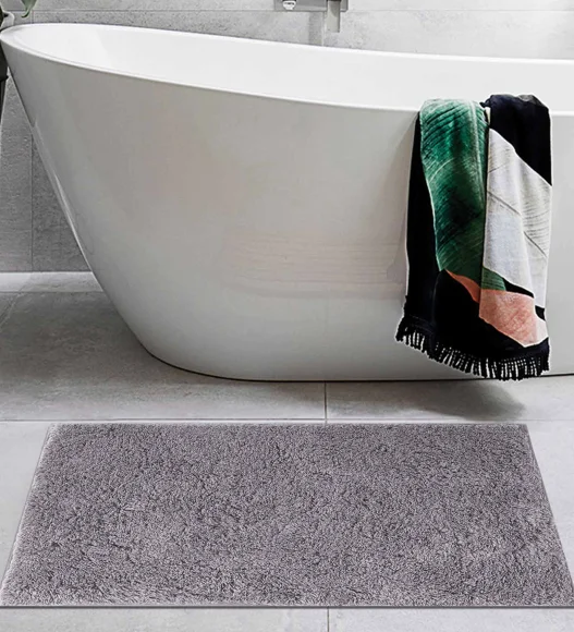 Lux Cotton Super Absorbent Bath Mat Grey