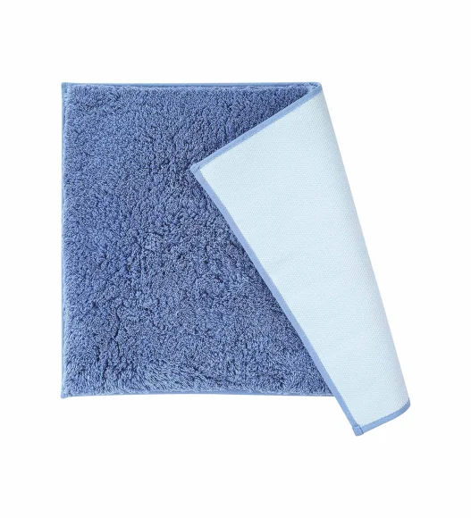Lux Cotton Super Absorbent Bath Mat Jeans Blue