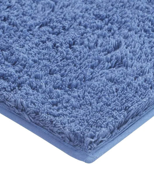 Lux Cotton Super Absorbent Bath Mat Jeans Blue