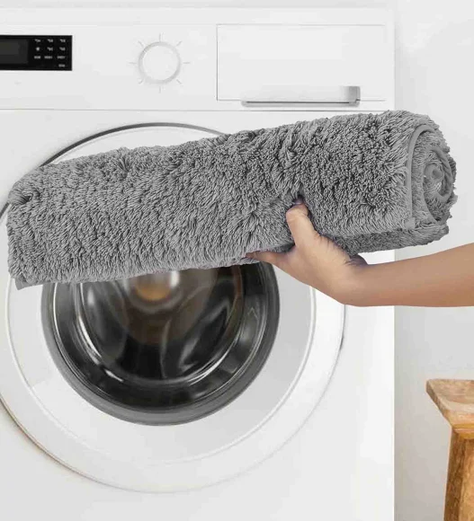 Lux Cotton Super Absorbent Bath Mat Grey
