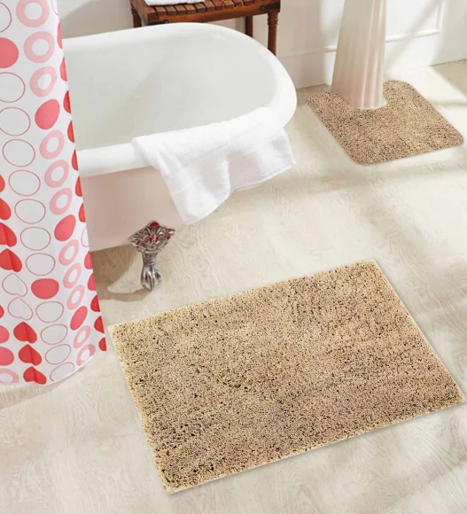 Lux Cotton Super Absorbent Bath Mat Camel