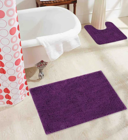 Lux Cotton Super Absorbent Bath Mat Mouve