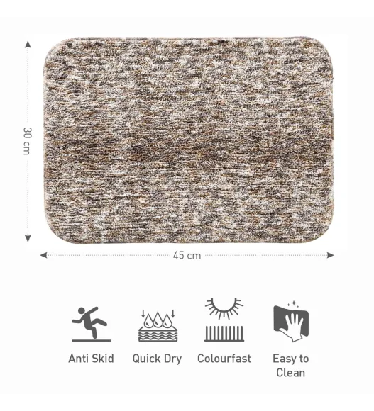 Zuby Anti skid Super Soft Bath Mat Moon Rock