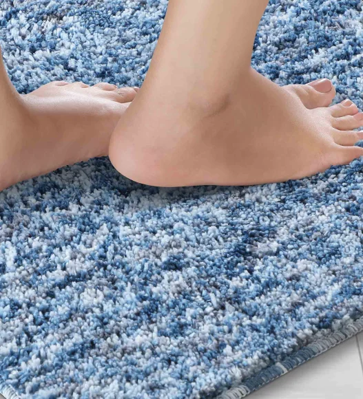 Zuby Anti skid Super Soft Bath Mat Blue