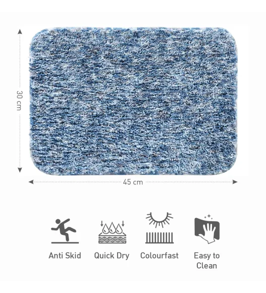 Zuby Anti skid Super Soft Bath Mat Blue