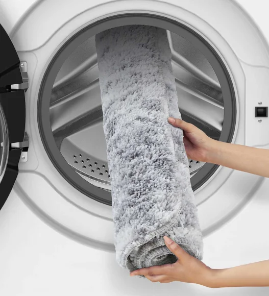 Zuby Anti skid Super Soft Bath Mat Silver