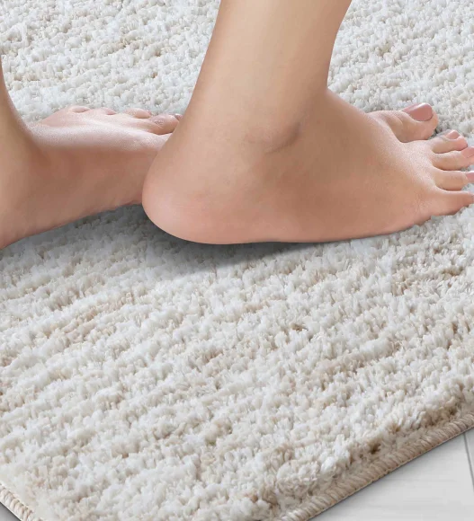 Zuby Anti skid Super Soft Bath Mat Beige