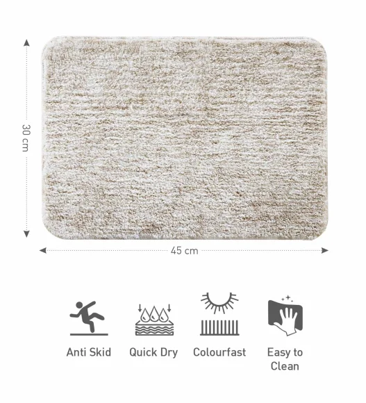 Zuby Anti skid Super Soft Bath Mat Beige