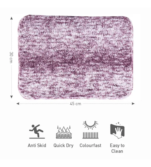 Zuby Anti skid Super Soft Bath Mat Onion Pink