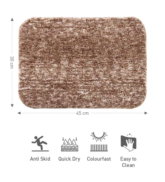 Zuby Anti skid Super Soft Bath Mat Chocolate