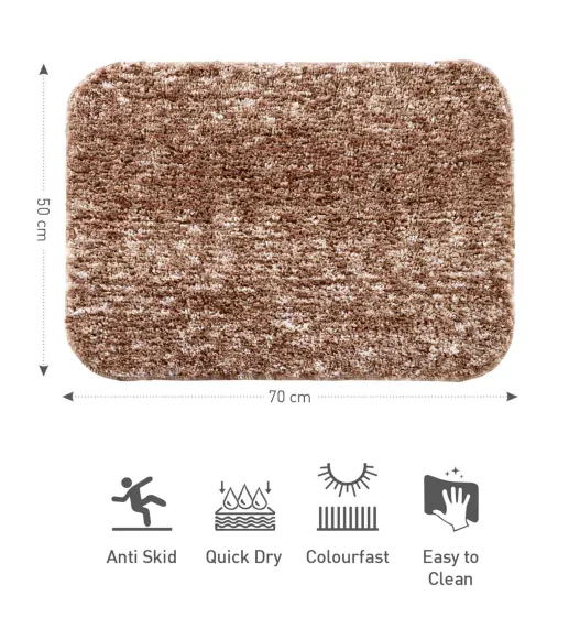 Zuby Anti skid Super Soft Bath Mat Chocolate