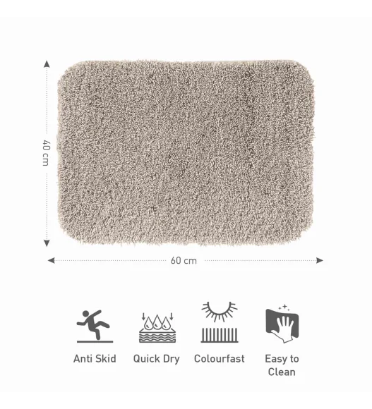 Franky Quick Dry Bath Mat Taupe