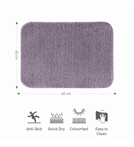 Franky Quick Dry Bath Mat Mouve
