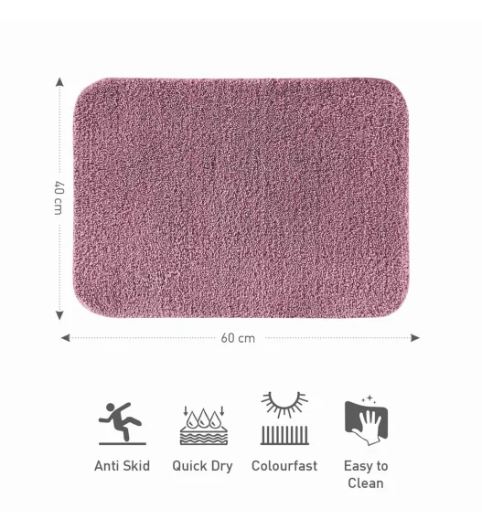 Franky Quick Dry Bath Mat Onion Pink