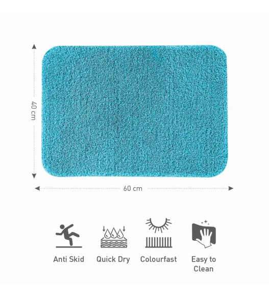 Franky Quick Dry Bath Mat Teal