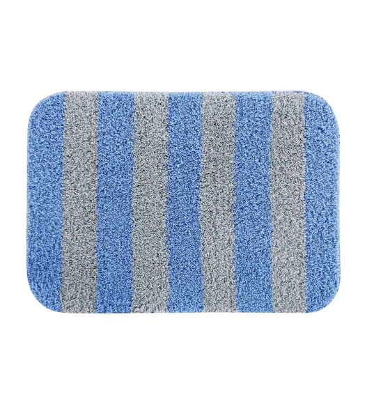 Franky Quick Dry Bath Mat Blue Silver