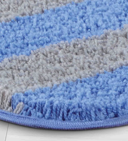 Franky Quick Dry Bath Mat Blue Silver