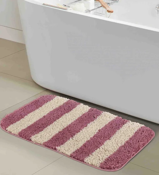 Franky Quick Dry Bath Mat Onion Pink L Beige
