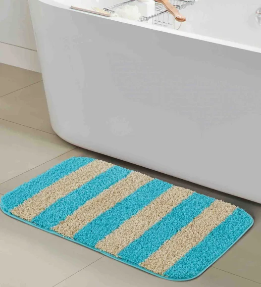 Franky Quick Dry Bath Mat Teal L Beige