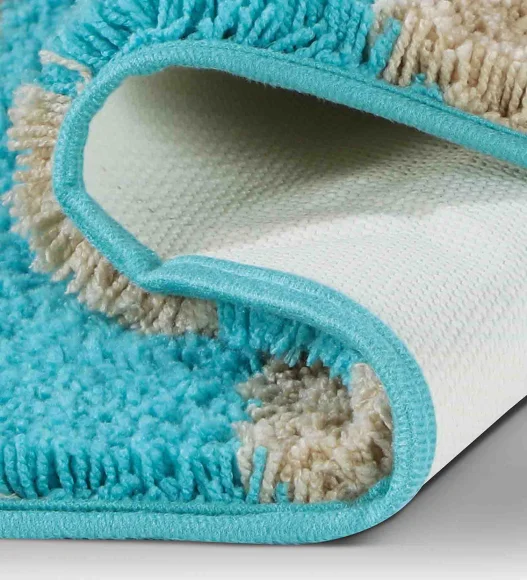 Franky Quick Dry Bath Mat Teal L Beige