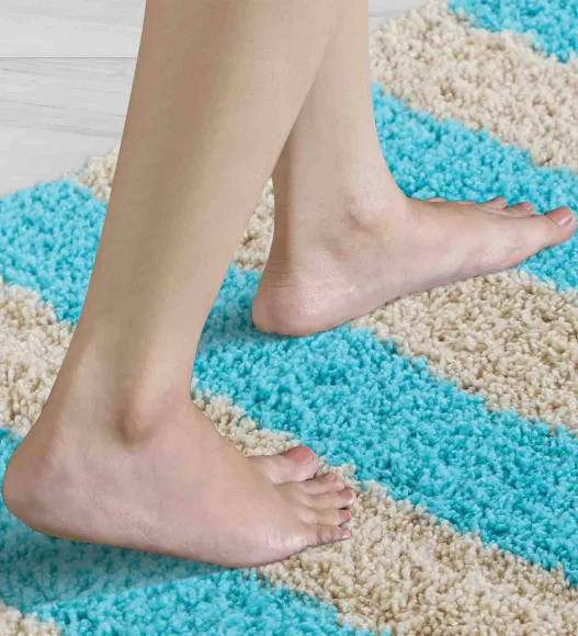 Franky Quick Dry Bath Mat Teal L Beige