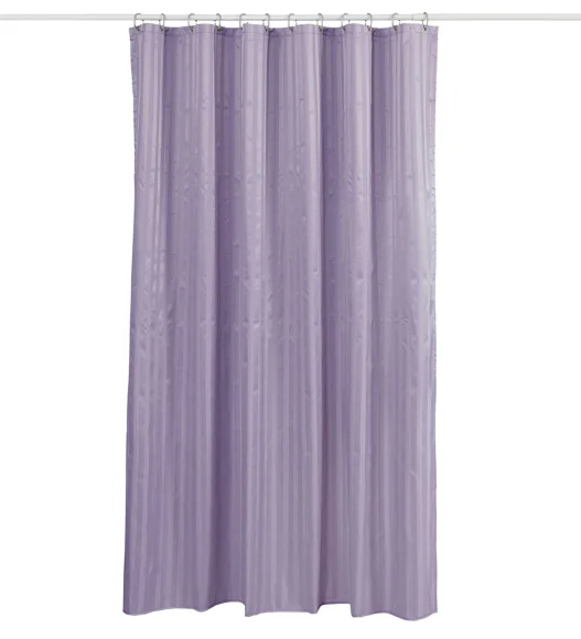 Hilton Water Repellent Polyester Shower Curtain Grey