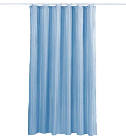 Hilton Water Repellent Polyester Shower Curtain Blue