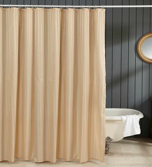 Hilton Water Repellent Polyester Shower Curtain Rust
