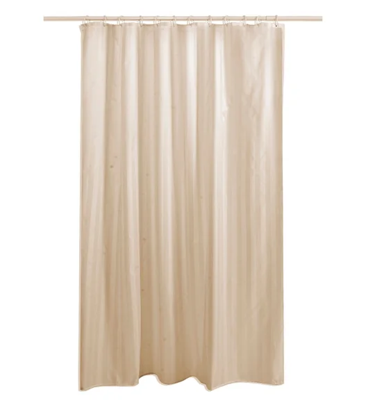 Hilton Water Repellent Polyester Shower Curtain Ivory