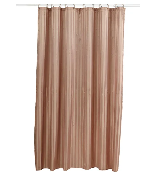 Hilton Water Repellent Polyester Shower Curtain Beige
