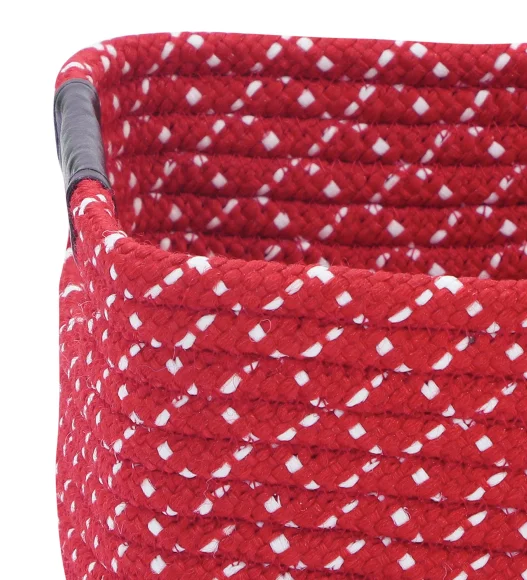 Nefais Set of 3 Pcs Storage Basket Red