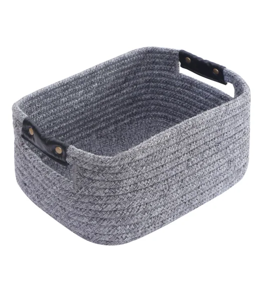 Nefais Set of 3 Pcs Storage Basket Dark Grey