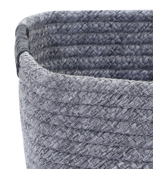 Nefais Set of 3 Pcs Storage Basket Dark Grey