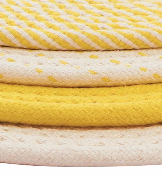 Icon Set Of 4 Heat Resistant Cotton Trivet Yellow